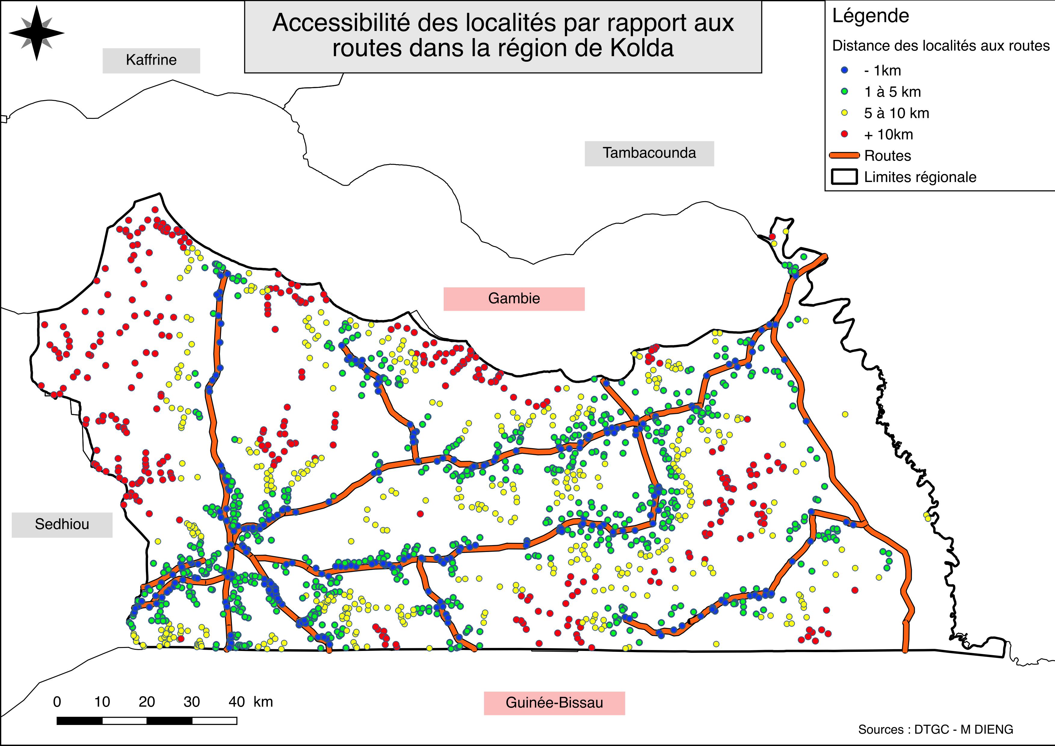 Accessibilité sanitaire — Région de Kolda