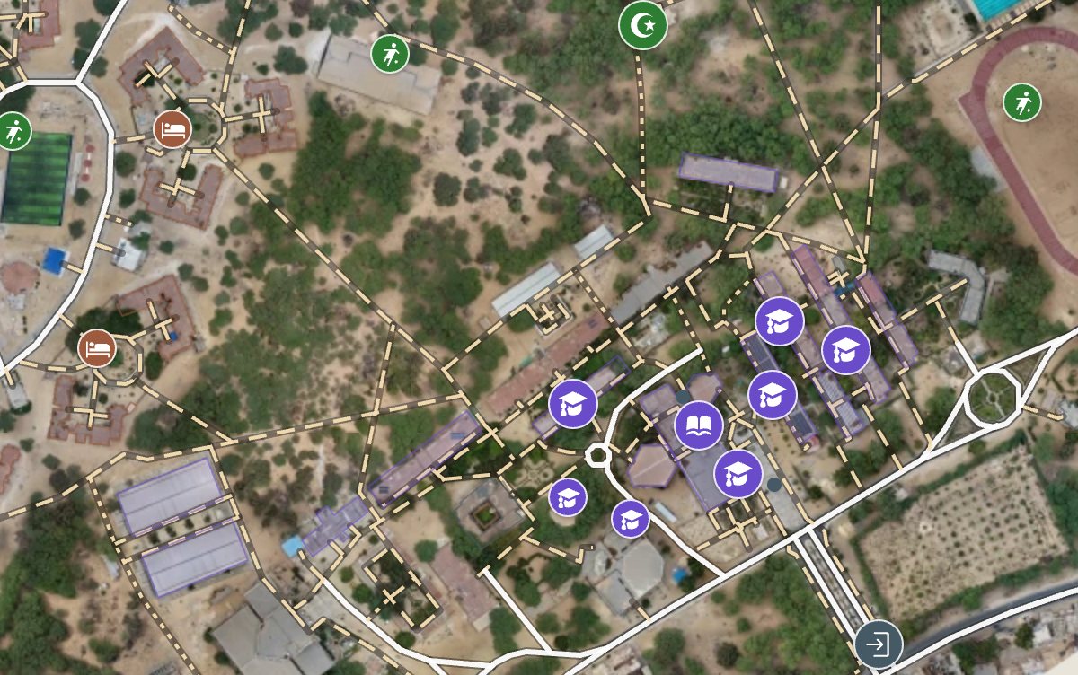 Plan du campus UGB : du drone au plan hors ligne
